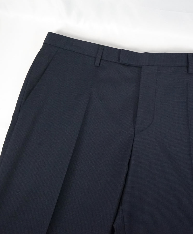 HUGO BOSS - “James Brown US" Solid Navy Flat Front Dress Pants - 41W