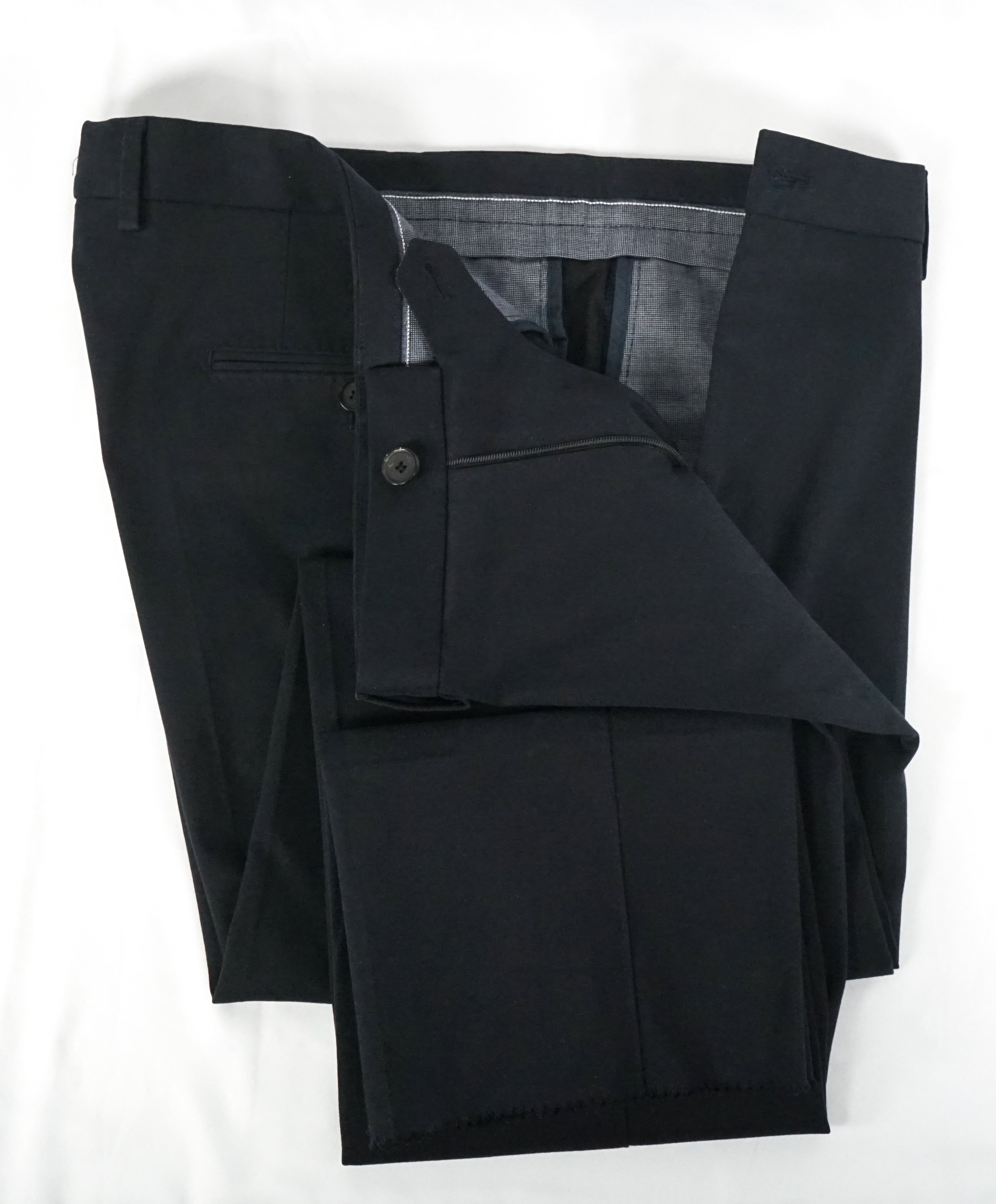 HUGO BOSS - “T-Glendan" Solid Black Cotton Dress Chino Pants - 38W