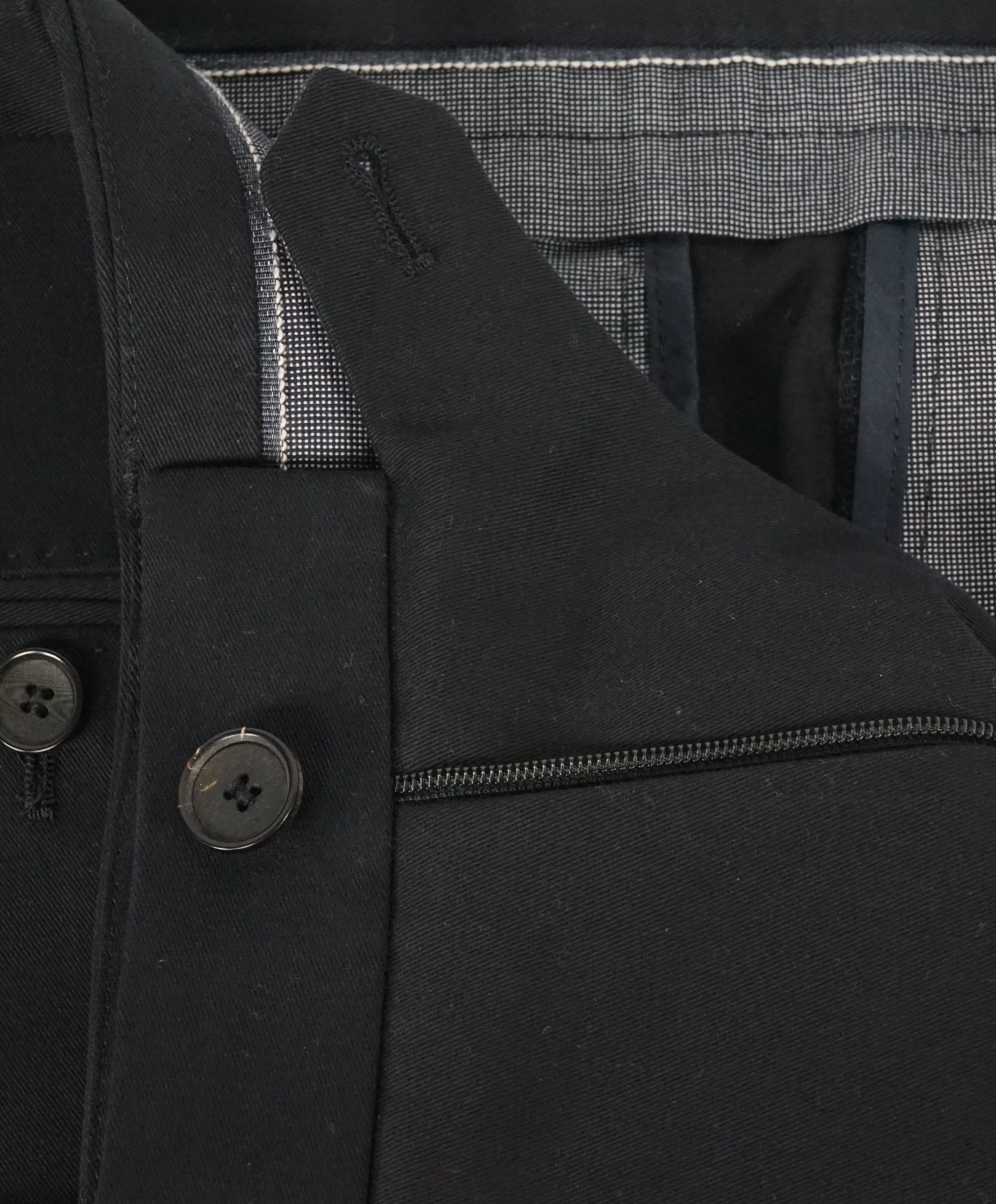HUGO BOSS - “T-Glendan" Solid Black Cotton Dress Chino Pants - 38W