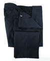 HUGO BOSS - “Henry/Glow" Navy Slim Tipped Wool/Silk Dress Pants - 33W