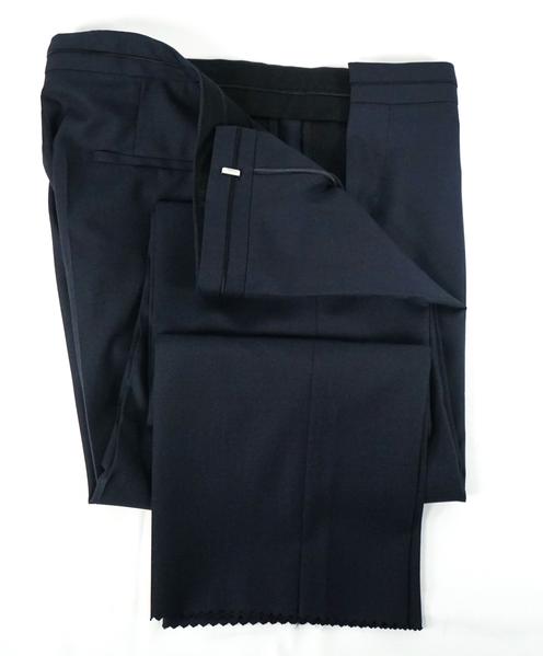 HUGO BOSS - Wide Shawl Collar Satin tipped 1-Button Blue Tuxedo Suit SILK - 42R