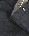 HUGO BOSS - Blue Glen Plaid Abstract Flat Front Dress Pants - 40W