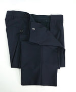 HUGO BOSS - Navy Tonal Stripe “Huge4/Genius3”  Flat Front Dress Pants - 32W