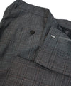 HUGO BOSS- Gray Brown Multi-Check Plaid Flat Front Dress Pants- 39W