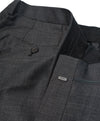 HUGO BOSS- Gray Micro-Check Flat Front Dress Pants- 38W