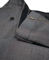 HUGO BOSS -Medium Blue Micro Check Flat Front Dress Pants - 31W