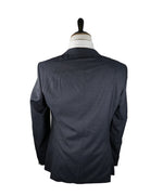 HUGO BOSS - Blue & Gray Basket Weave Suit Super 120’s - 42R