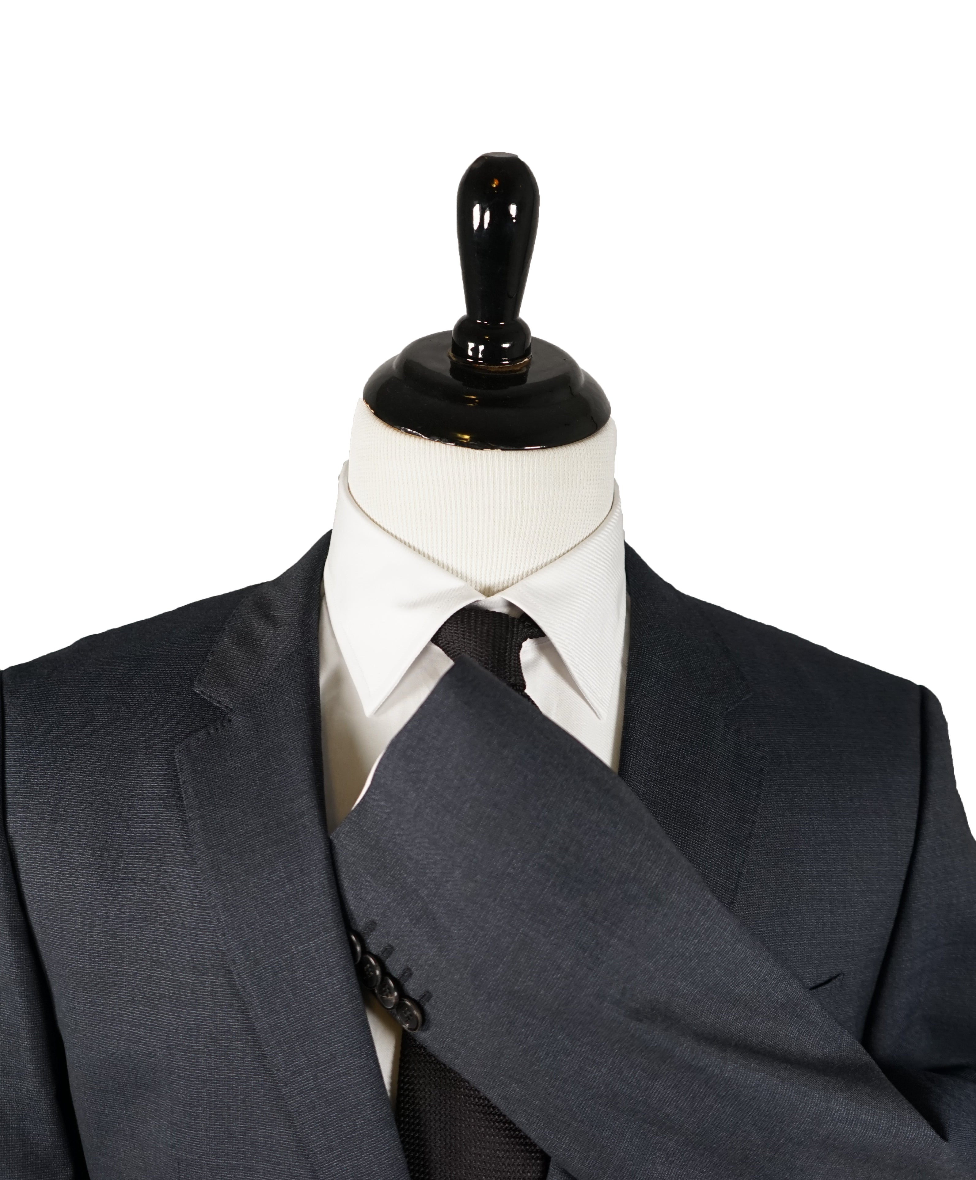 HUGO BOSS - Blue & Gray Basket Weave Suit Super 120’s - 42R