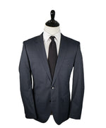 HUGO BOSS - Blue & Gray Basket Weave Suit Super 120’s - 42R