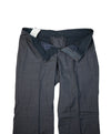 HUGO BOSS - Blue Medium Blue Micro Check Flat Front Dress Pants- 36W