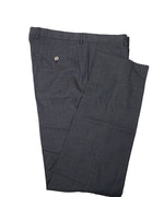 HUGO BOSS - Blue Medium Blue Micro Check Flat Front Dress Pants- 36W