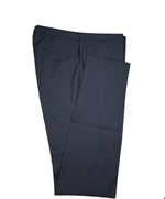HUGO BOSS - Blue Micro Check Flat Front Dress Pants - 36W
