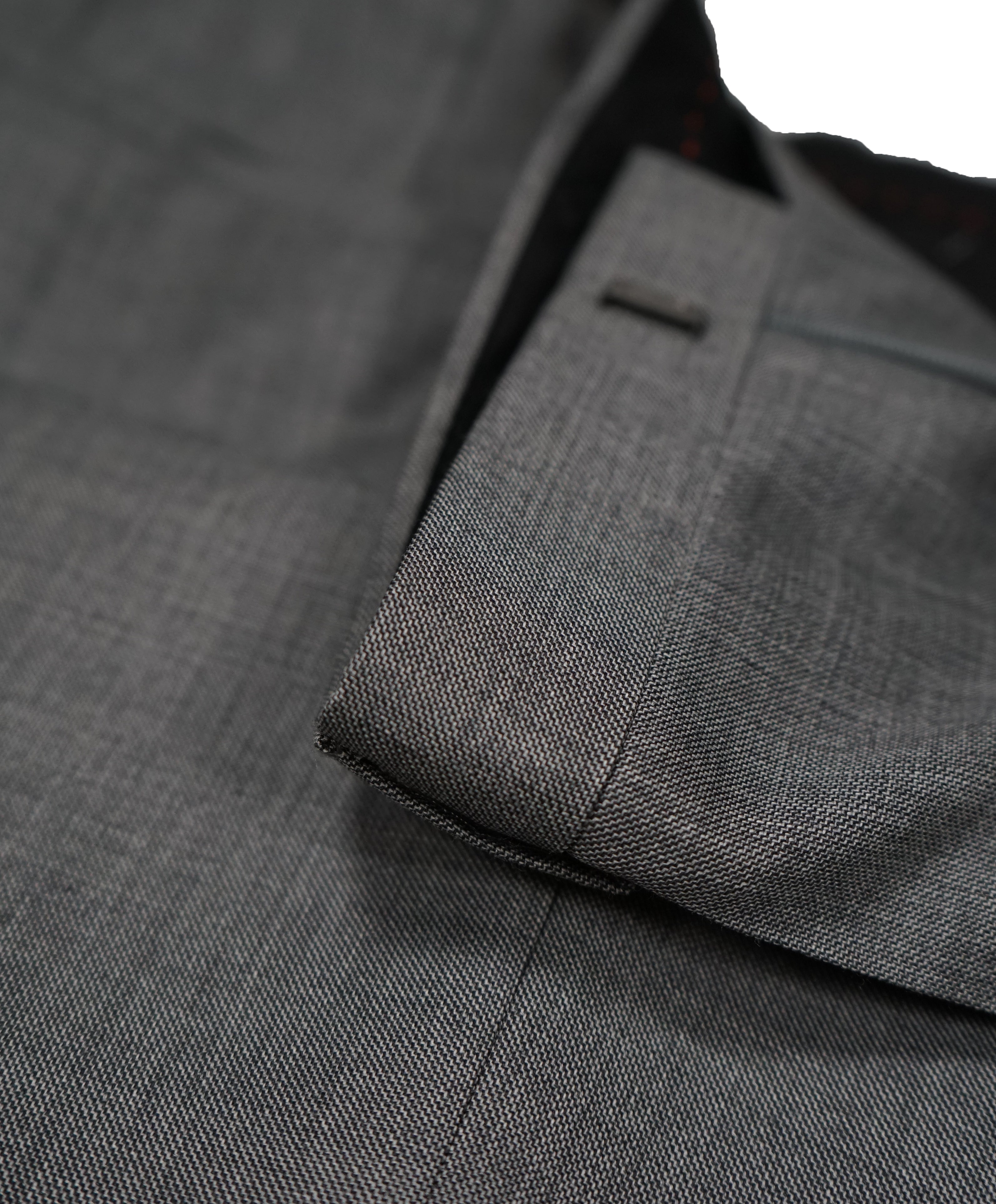HUGO BOSS - Slim Flat Front Wool Gray Textured Fabric Dress Pants - 39W