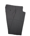 HUGO BOSS - Gray Micro Stripe Check effect Flat Front Dress Pants- 33W