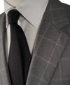 HUGO BOSS - Gray Textured Guabello Fabric With Pink Windowpane - 46R