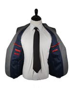 HUGO BOSS - HUGO Slim Super 110 Marzotto Italy Fabric Gray Textured Suit - 38R