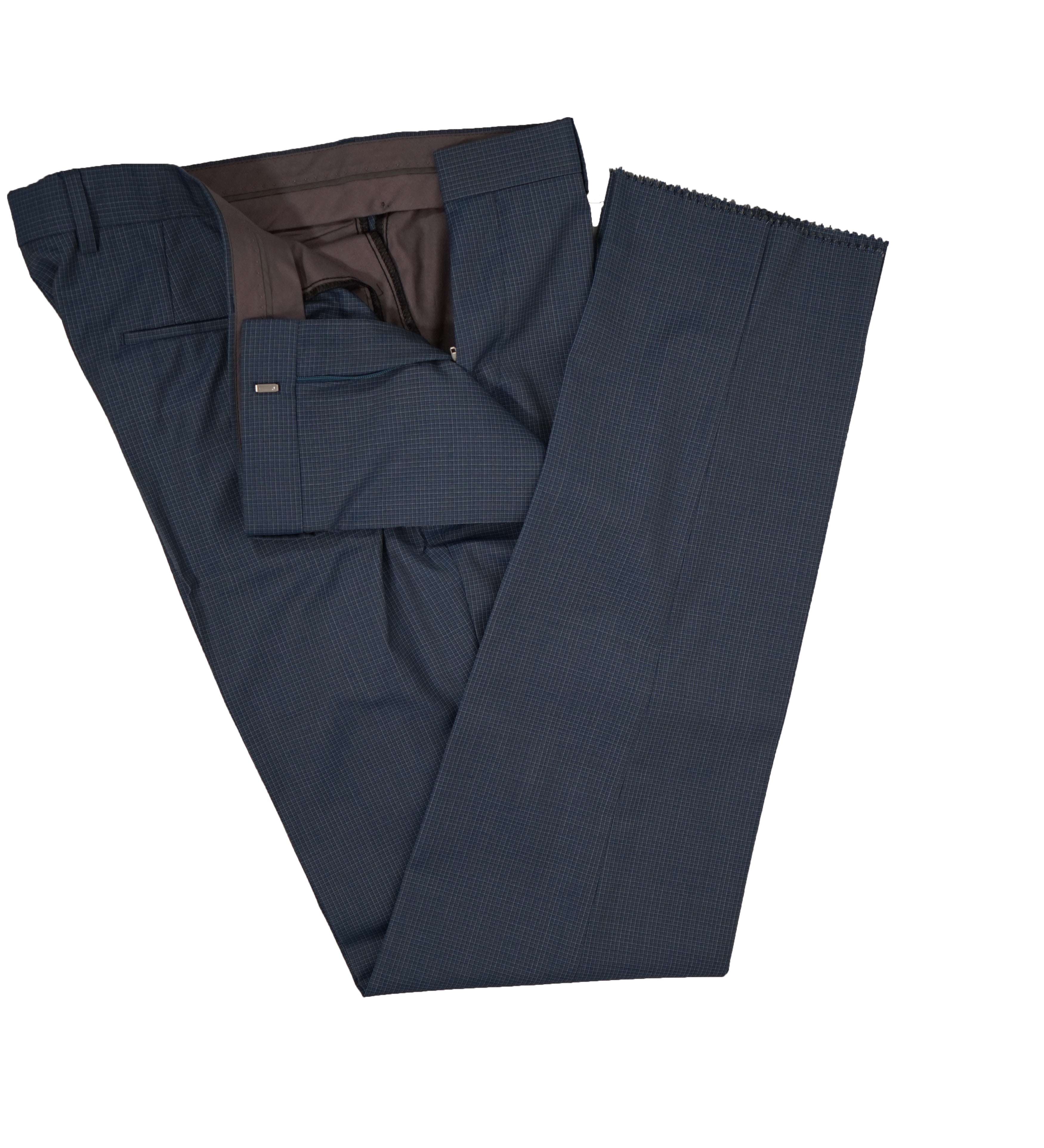 HUGO BOSS - Medium Blue Check Suit - 40R