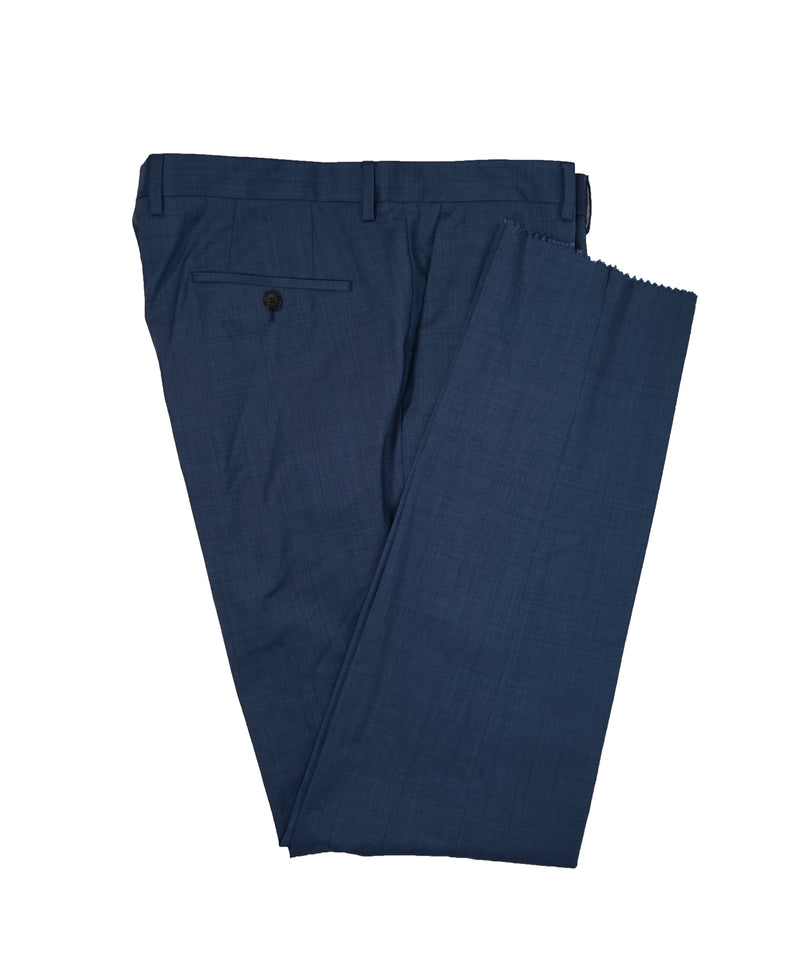 HUGO BOSS - Medium Blue Flat Front Dress Pants - 37W