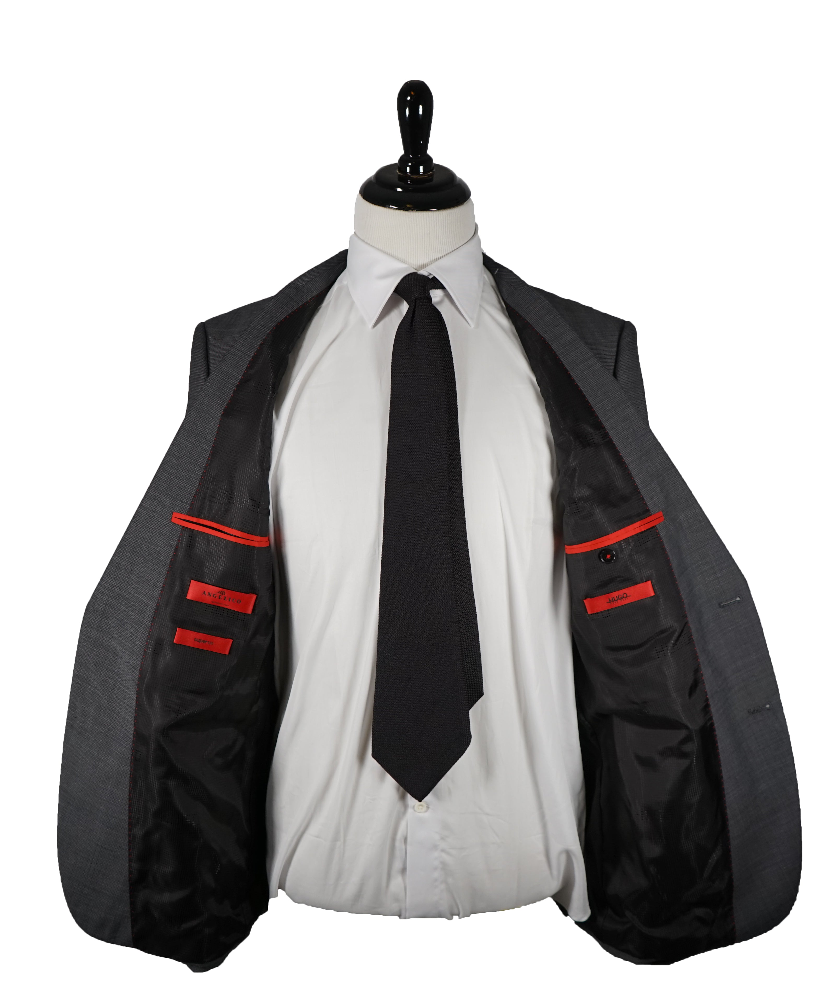 HUGO BOSS - Notch Lapel Microcheck Suit - 34R