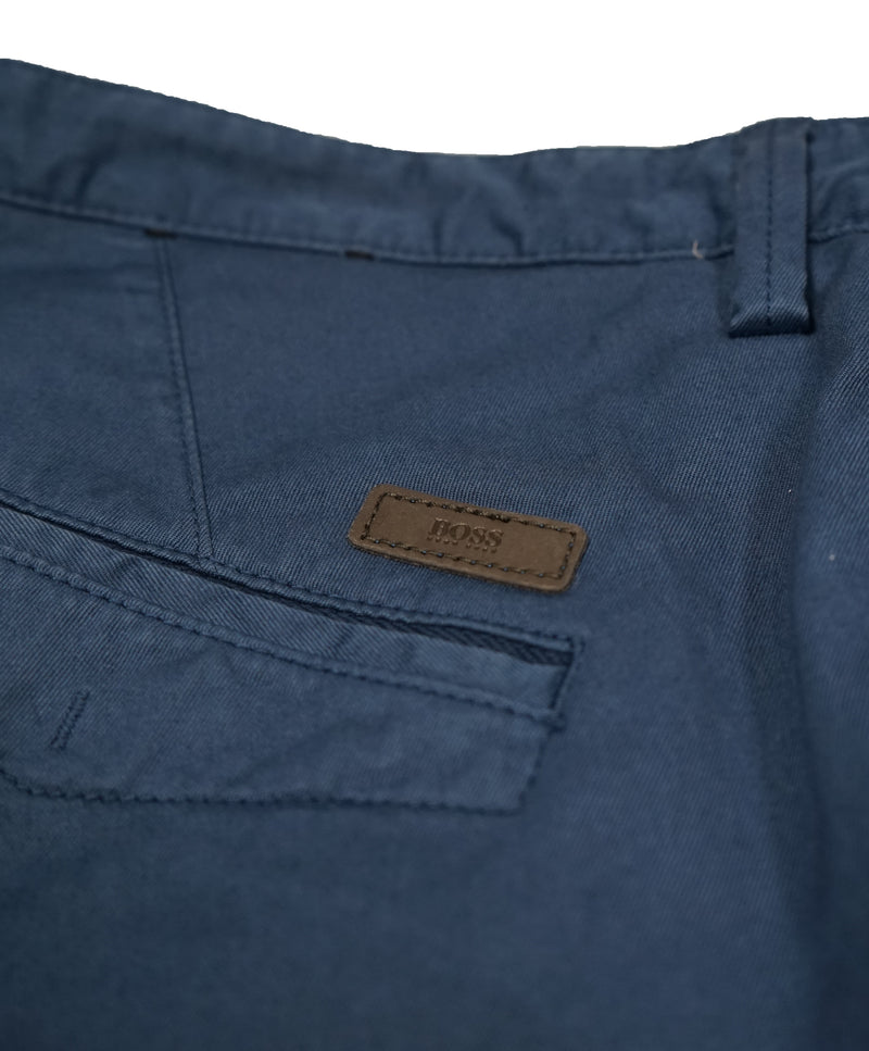 HUGO BOSS Rice1 D Medium Blue Slim Cotton Casual Pants 34W Luxe Hanger