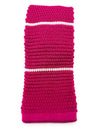 $165 OVADIA & SONS - Pink & White Stripe Knit Silk - Tie