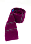 $195 OVADIA & SONS - CASHMERE Blend Knit Pink Stripe - Tie