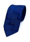 $165 OVADIA & SONS - SILK Blue 'ART DECO' Textured Woven - Tie