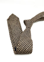$140 POLO RALPH LAUREN - 'Hand Made In Italy' Brown Wool Houndstooth - Tie