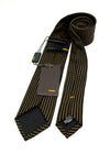$260 FENDI - Black & Yellow LOGO Eyes 2.25" Silk - Tie