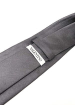 $225 VALENTINO GARAVANI - Gray Textured *CLOSET STAPLE* 3.25"- Tie