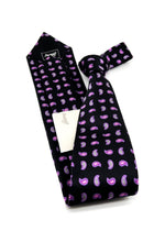 $240 BRIONI - Black & Purple/Lavender Paisley Tie Silk 3" - Tie