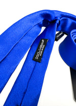 $175 DOLCE & GABBANA - Pure Silk SKINNY Cobalt Bold Blue 1.5" - Tie