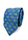 $285 KITON - NAPOLI *LINEN / CASHMERE / SILK* Blue & Green 3.25" - Tie