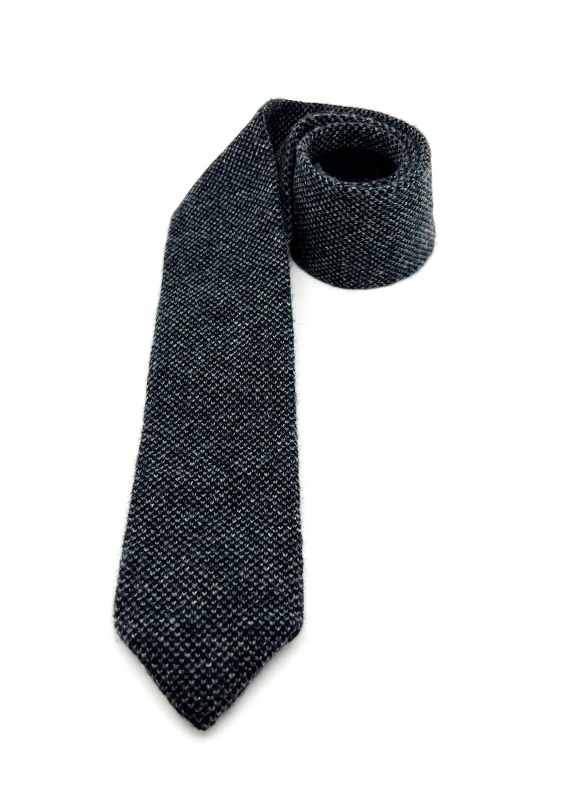 $395 BRUNELLO CUCINELLI - Pure CASHMERE Gray Knit Tie 2.25" - Tie