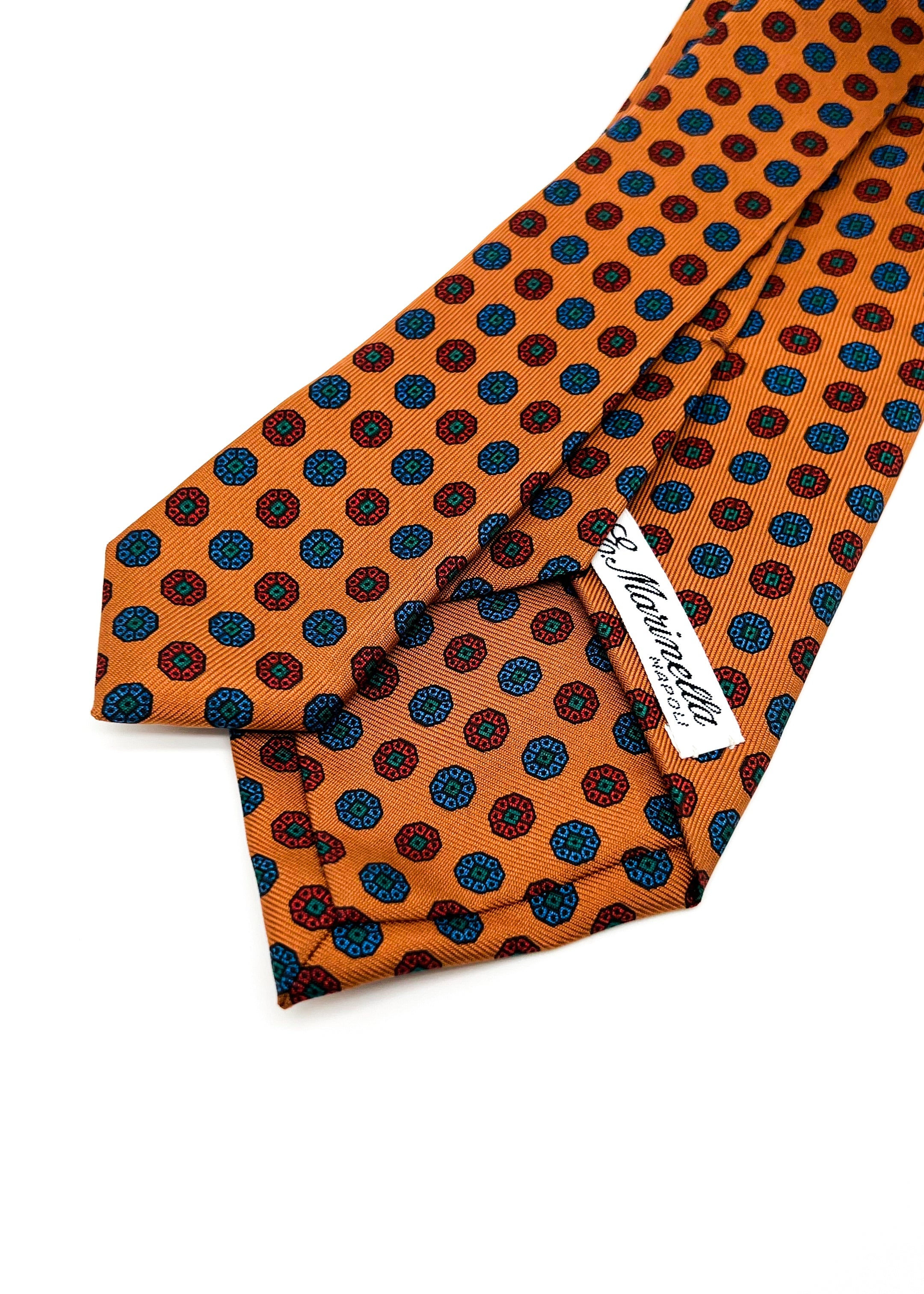 $230 E. MARINELLA - NAPOLI *Hand Made* Pure Silk Medallion 3.5" - Tie