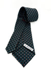 $230 E. MARINELLA - NAPOLI *Hand Made* Forest Green Silk Medallion 3.5" - Tie