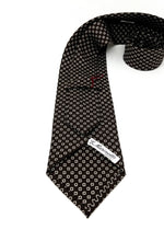 $230 E. MARINELLA - NAPOLI *Hand Made* Brown Floral SILK 3.5" - Tie