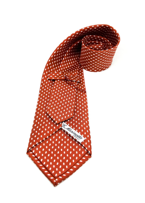 $230 E. MARINELLA - NAPOLI *Hand Made* Light Red / Ivory 3.5" - Tie