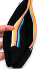 PAUL SMITH - BLACK "PS RAINBOW" Multi-Colored Cotton Socks - N/A
