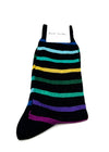 PAUL SMITH - BLACK "Multi-Color Rainbow" Striped Cotton Socks - N/A