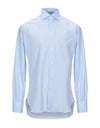 ISAIA - Solid Light Blue Spread Collar Dress Shirt "ISAIA LOGO" - 17.5 44