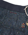 INCOTEX - Blue & Green Tweed Wool Trousers W Contrast Waist Band - 31W