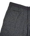 INCOTEX - Blue & Green Tweed Wool Trousers W Contrast Waist Band - 31W