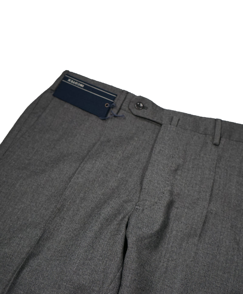 INCOTEX - Cashmere & Wool Gray Flat Front Dress Pants - 33W