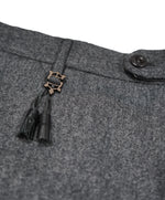 INCOTEX - Logo Tassel Charcoal Regular Fit Flannel Dress Pants Super 100’s - 39W