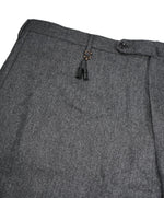 INCOTEX - Logo Tassel Charcoal Regular Fit Flannel Dress Pants Super 100’s - 39W