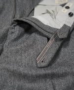 INCOTEX - Logo Tassel Gray Slim Fit Flannel Dress Pants Super 100’s - 33W