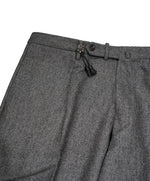 INCOTEX - Logo Tassel Gray Slim Fit Flannel Dress Pants Super 100’s - 33W
