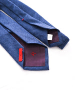 ISAIA  - Cashmere Blend Medium Blue 7-Fold Tie -