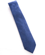 ISAIA  - Cashmere & Silk Blend Medium Blue 7-Fold Tie -